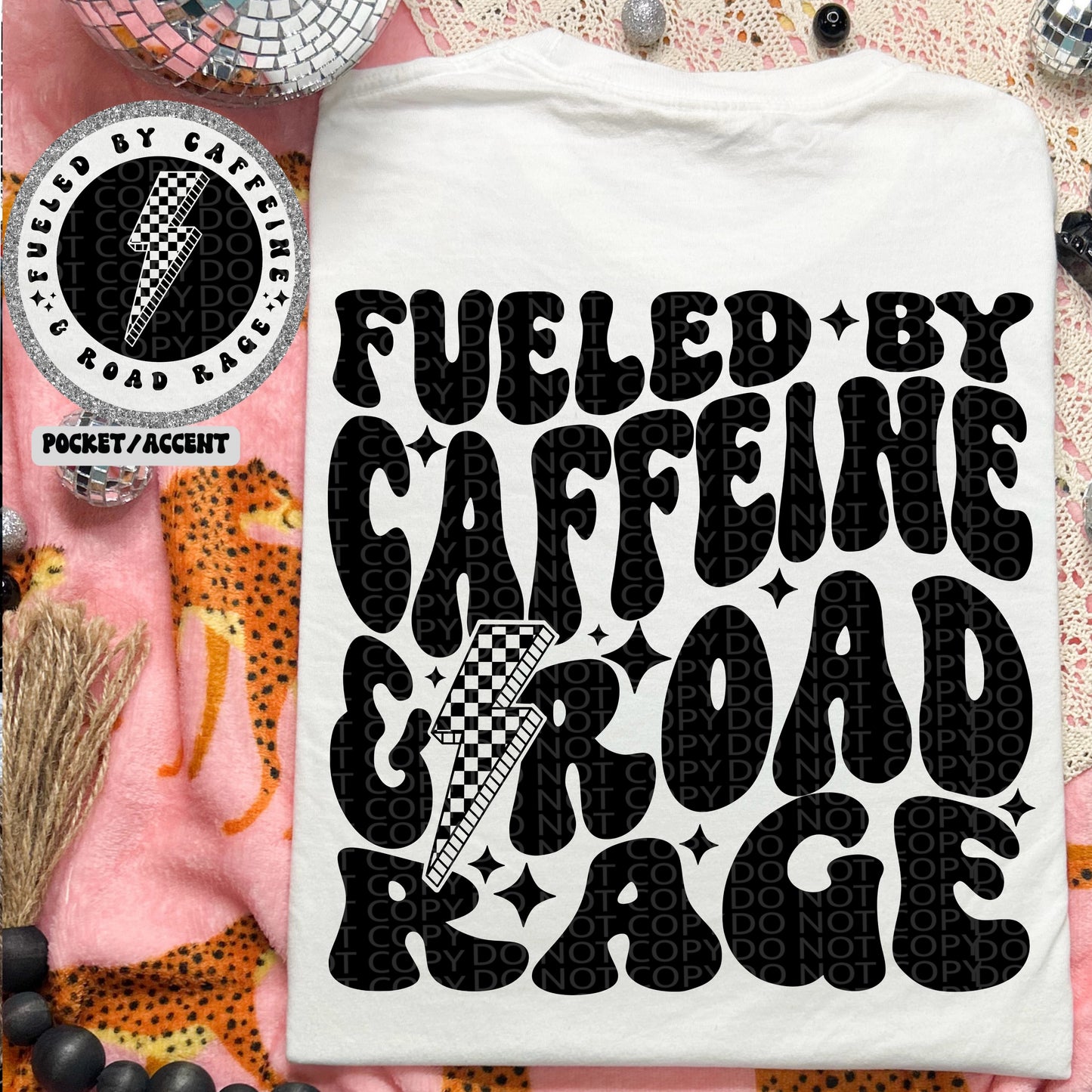 Caffeine and Road Rage wavy font png