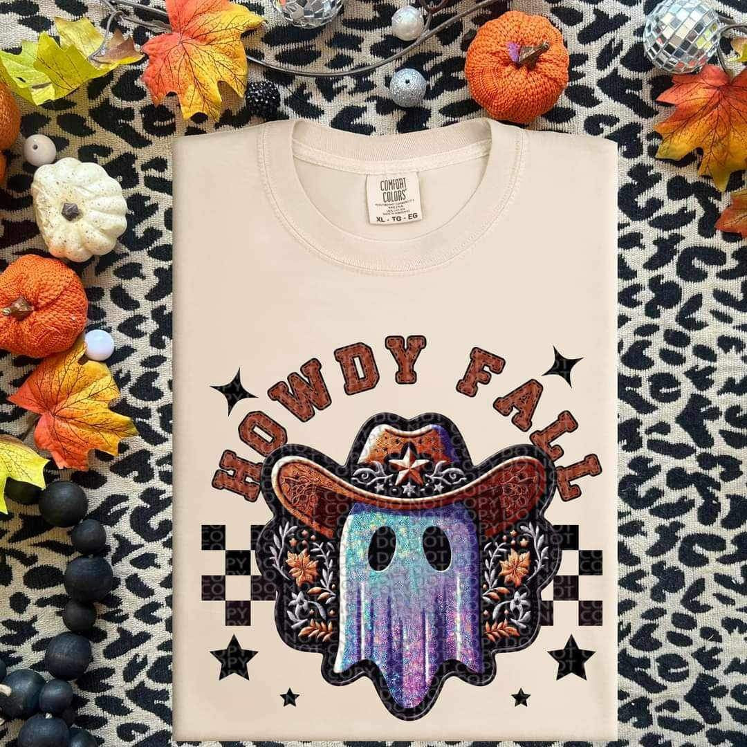 Howdy Fall | Fall Faux Embroidery PNG