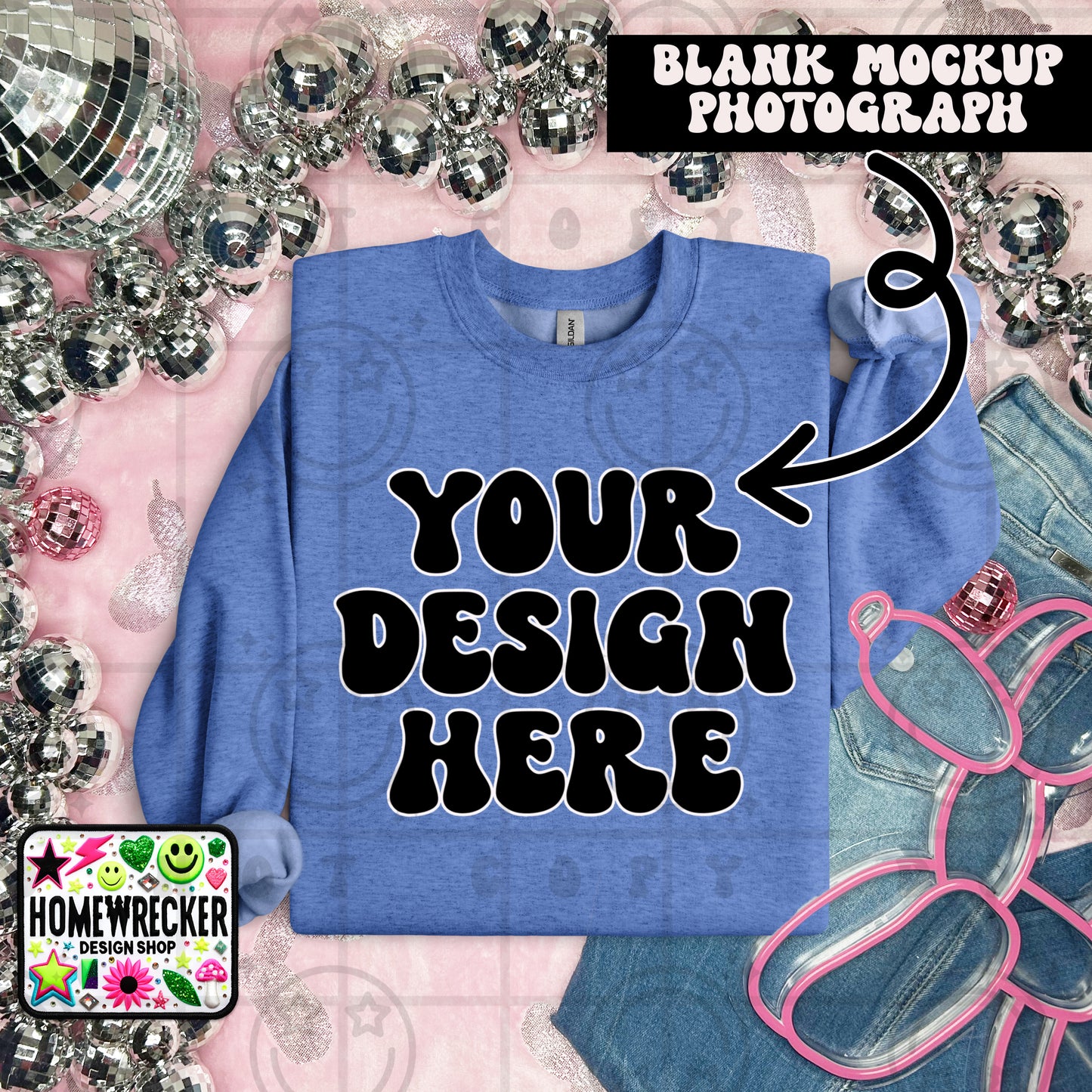 G18000 GILDAN | FOLDED EVERYDAY BALLOON DOGGIE MOCK UPS | SINGLES