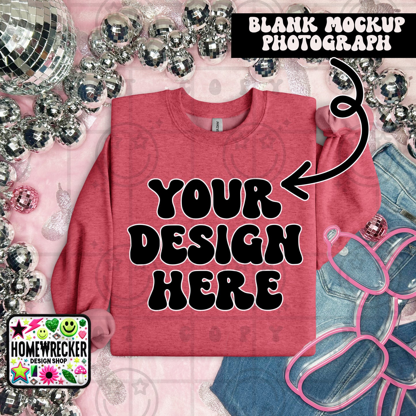 G18000 GILDAN | FOLDED EVERYDAY BALLOON DOGGIE MOCK UPS | SINGLES