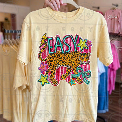 Easy Tiger Faux Embroidery digital patch PNG digital download