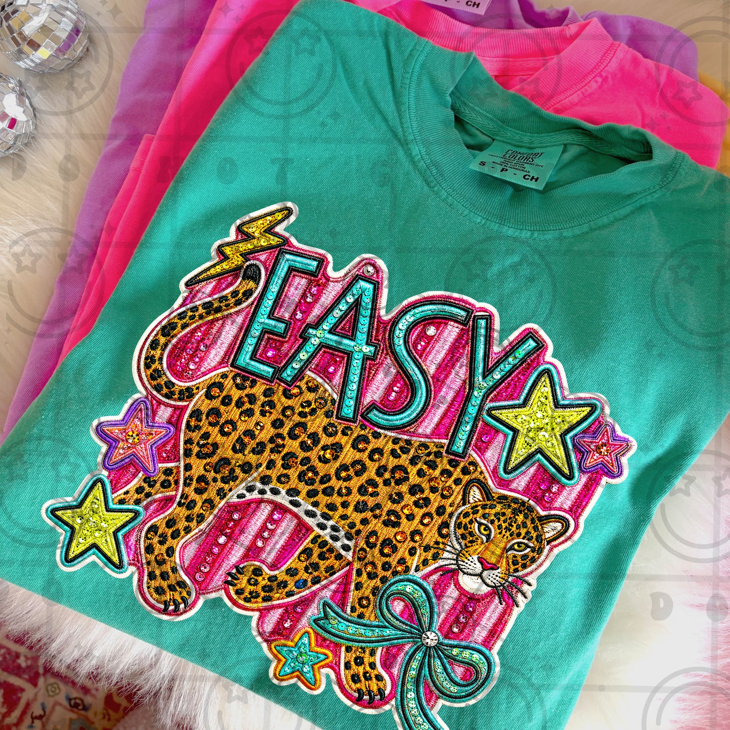 Easy Tiger Faux Embroidery digital patch PNG digital download