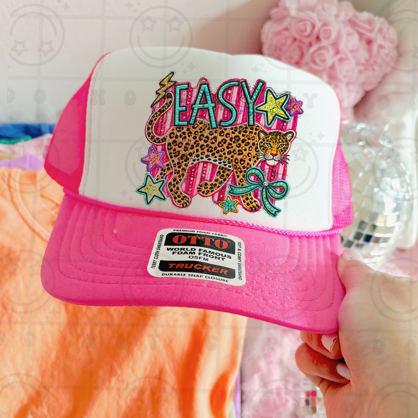 Easy Tiger Faux Embroidery digital patch PNG digital download
