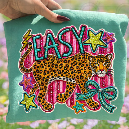 Easy Tiger Faux Embroidery digital patch PNG digital download