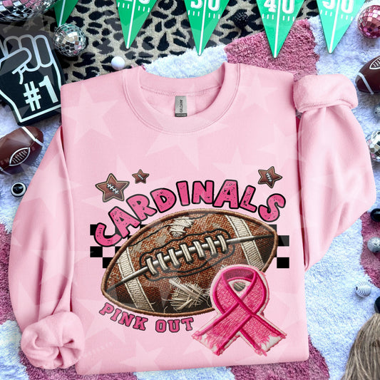 Cardinals Pink Out BC Awareness Team Spirit PNG