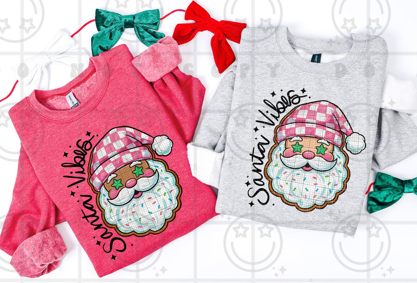 Santa Vibes Christmas Cookie PNG Christmas Design