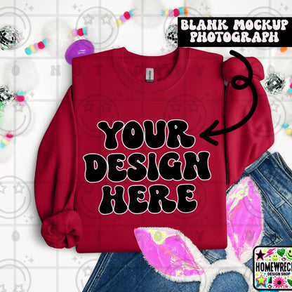 G18000 GILDAN | FOLDED BUNNY EARS BUNNY TAILS MOCK UPS | SINGLES