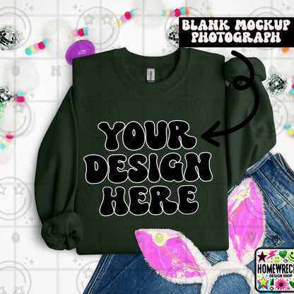 G18000 GILDAN | FOLDED BUNNY EARS BUNNY TAILS MOCK UPS | SINGLES