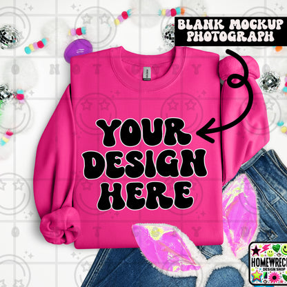 G18000 GILDAN | FOLDED BUNNY EARS BUNNY TAILS MOCK UPS | SINGLES