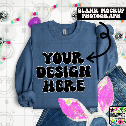 G18000 GILDAN | FOLDED BUNNY EARS BUNNY TAILS MOCK UPS | SINGLES