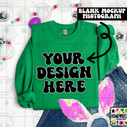 G18000 GILDAN | FOLDED BUNNY EARS BUNNY TAILS MOCK UPS | SINGLES