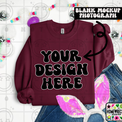 G18000 GILDAN | FOLDED BUNNY EARS BUNNY TAILS MOCK UPS | SINGLES