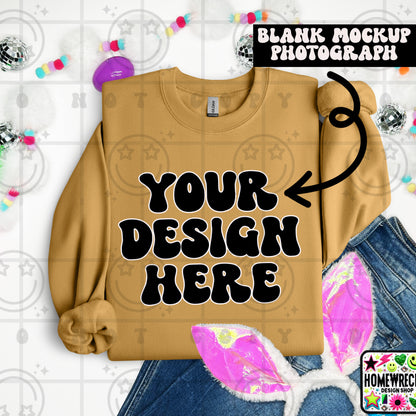 G18000 GILDAN | FOLDED BUNNY EARS BUNNY TAILS MOCK UPS | SINGLES