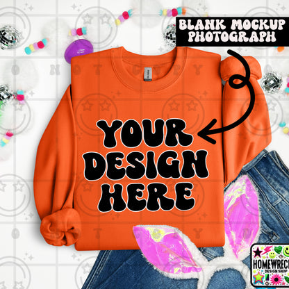 G18000 GILDAN | FOLDED BUNNY EARS BUNNY TAILS MOCK UPS | SINGLES