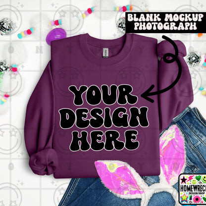 G18000 GILDAN | FOLDED BUNNY EARS BUNNY TAILS MOCK UPS | SINGLES