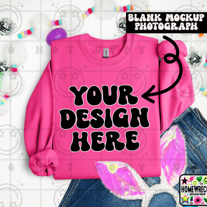 G18000 GILDAN | FOLDED BUNNY EARS BUNNY TAILS MOCK UPS | SINGLES