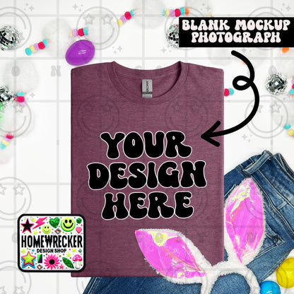 G64000 GILDAN | FOLDED BUNNY EARS BUNNY TAILS MOCK UPS | SINGLES