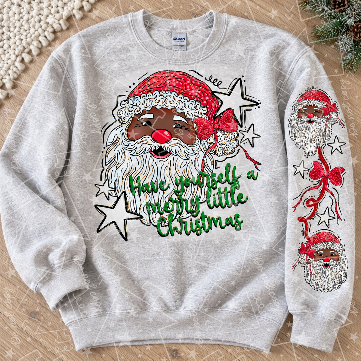 Watermarked preview: Have Yourself a Merry Christmas Hand Drawn 2