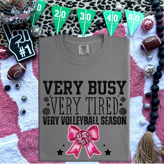 Very Volleyball Season | Faux Embroidery Sport School Spirit