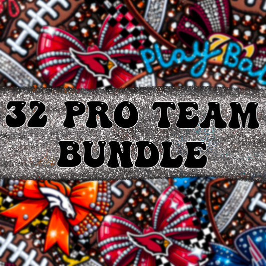 32 PRO TEAM |PLAY BALL FOOTBALL TEAM BUNDLE FAUX EMBROIDERY