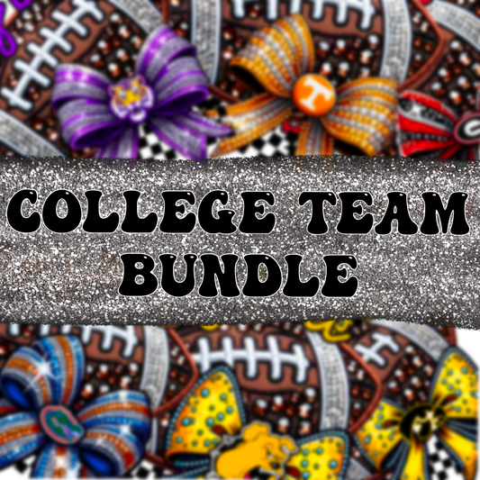 30+ COLLEGE TEAM |PLAY BALL FOOTBALL TEAM BUNDLE FAUX EMBROIDERY