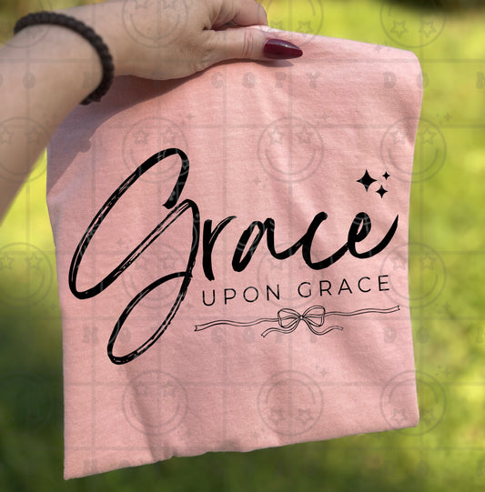 Grace upon Grace PNG | Both black and white versions included