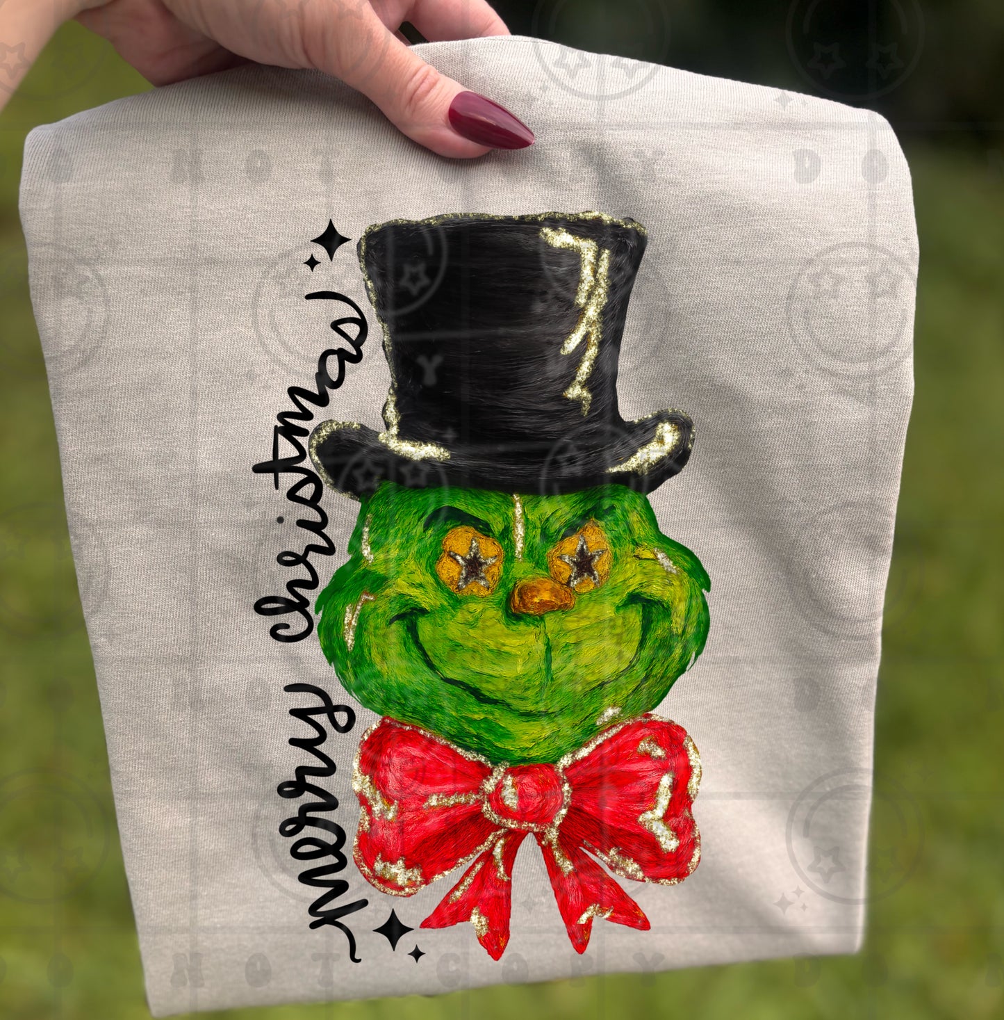 Merry Christmas Green guy Snowman PNG Christmas Design