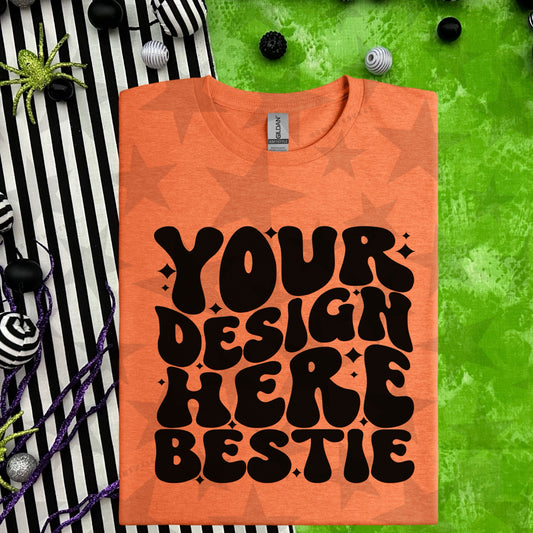 Gildan Softstyle 64000 Halloween Mockup | Heather Orange