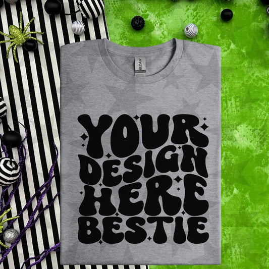 Gildan Softstyle 64000 Halloween Mockup | graphite heather