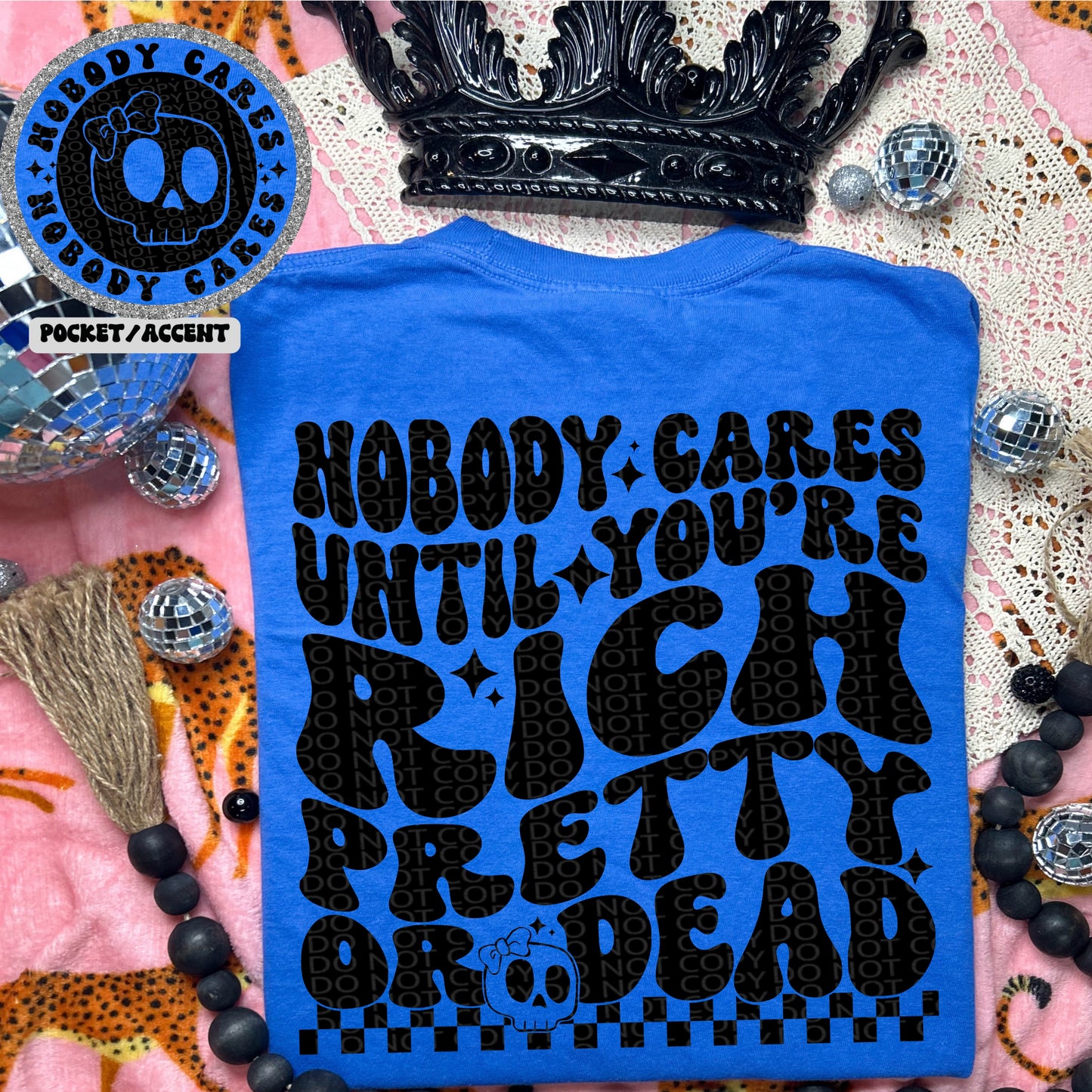 Nobody cares | Snarky Wavy PNG