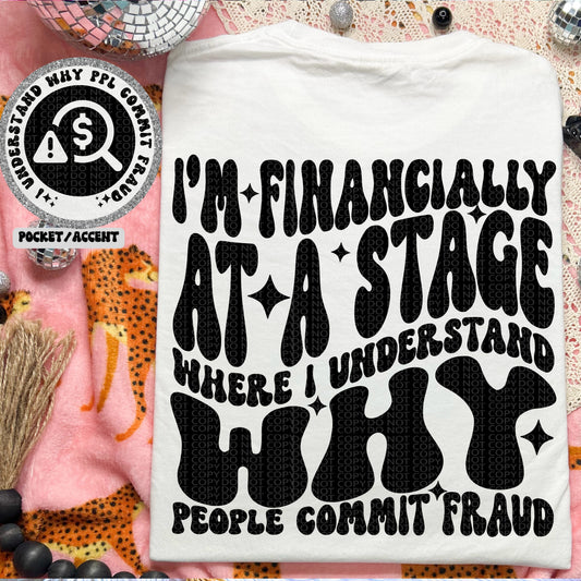 I understand why people commit fraud | Wavy Font with Pocket PNG