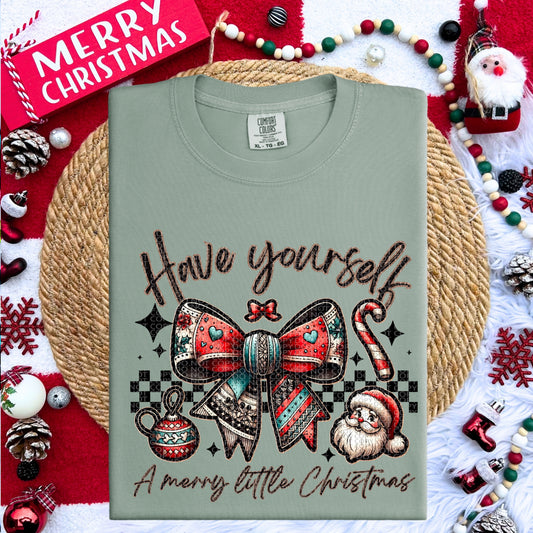 Have yourself a merry little Christmas vintage bow