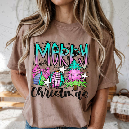 Merry Christmas Disco PNG design mockup