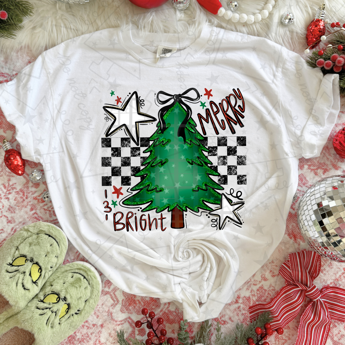 Merry And Bright PNG design mockup