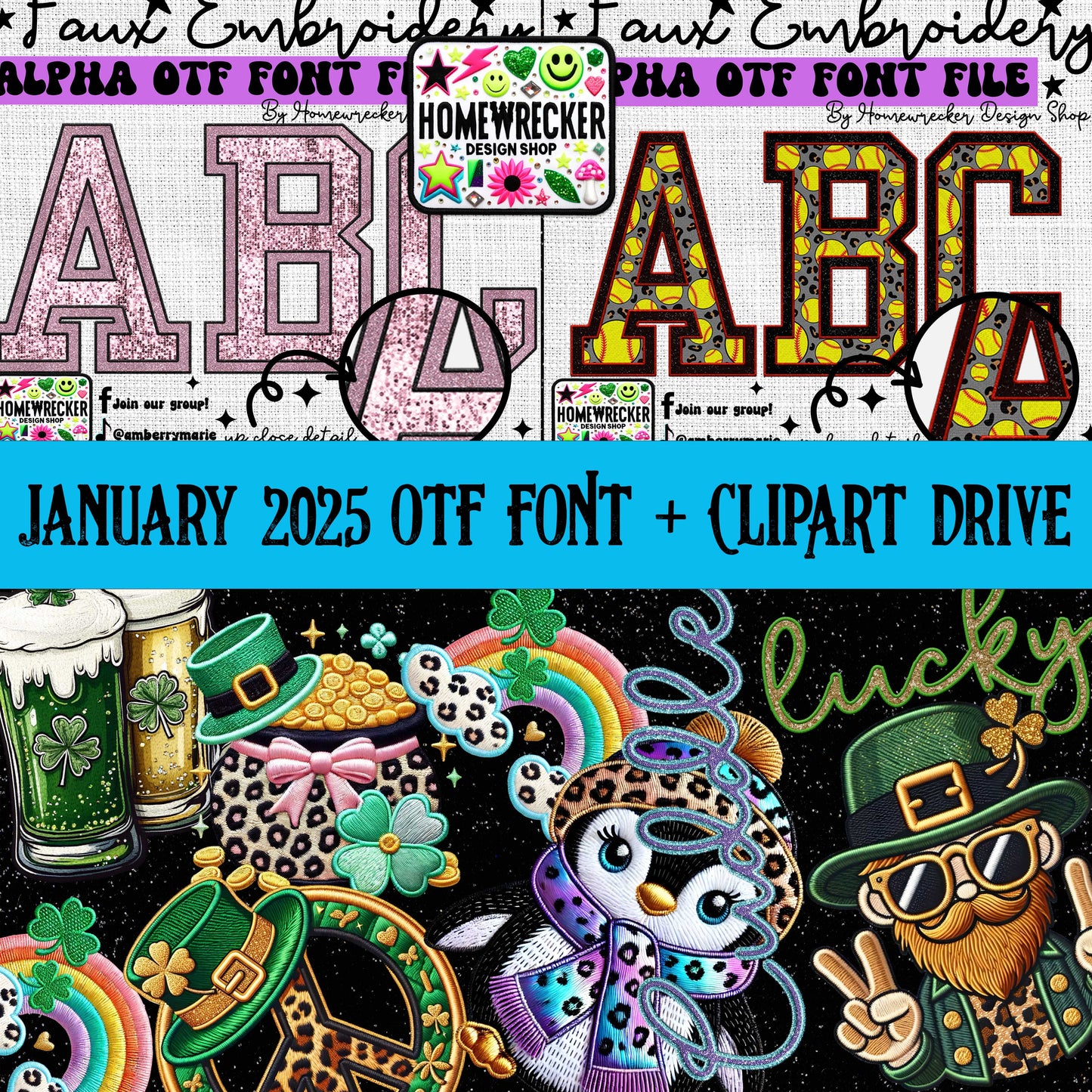 JANUARY 2025 OTF FONT + CLIPART GOOGLE DRIVE