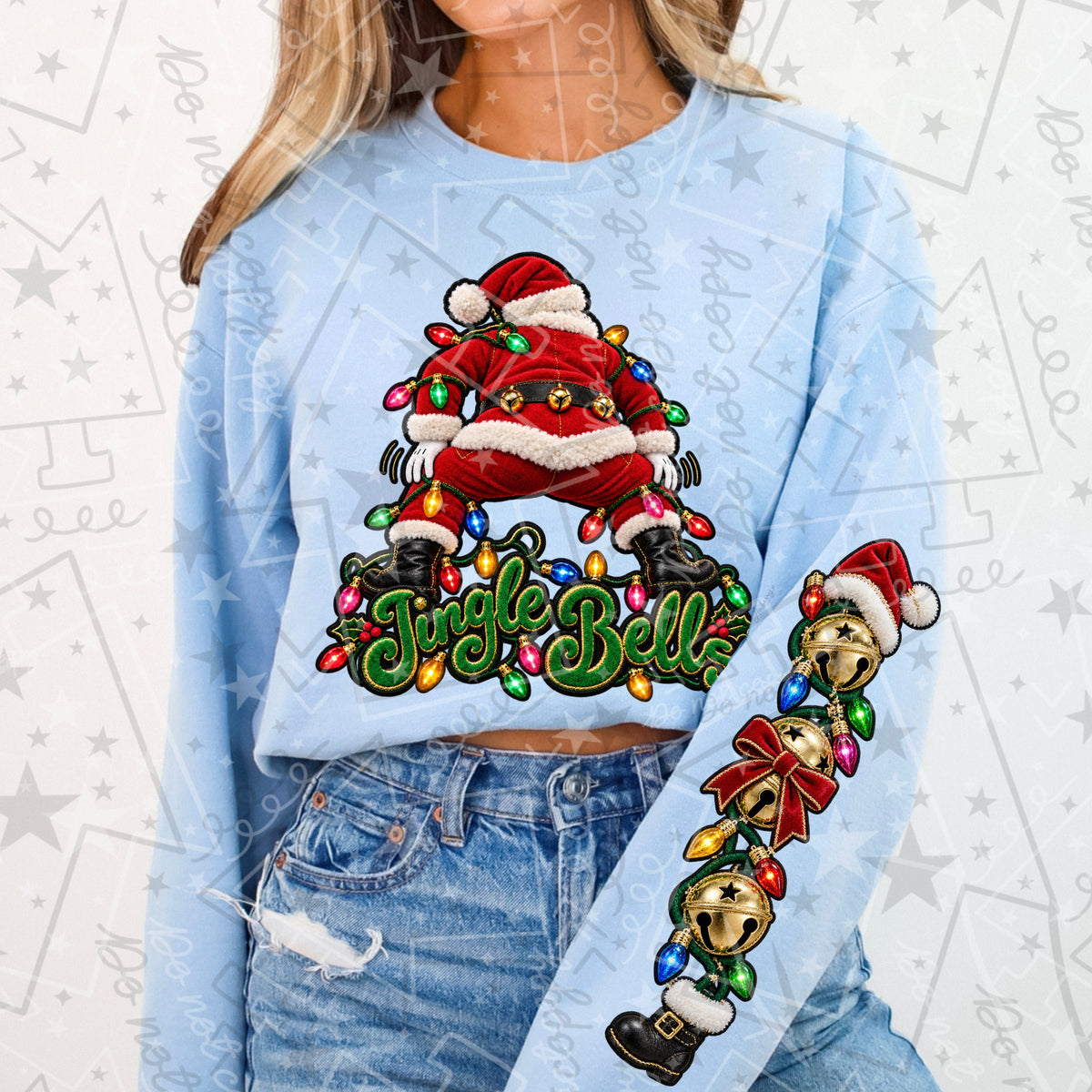 Watermarked preview: Jingle Bells Faux emb