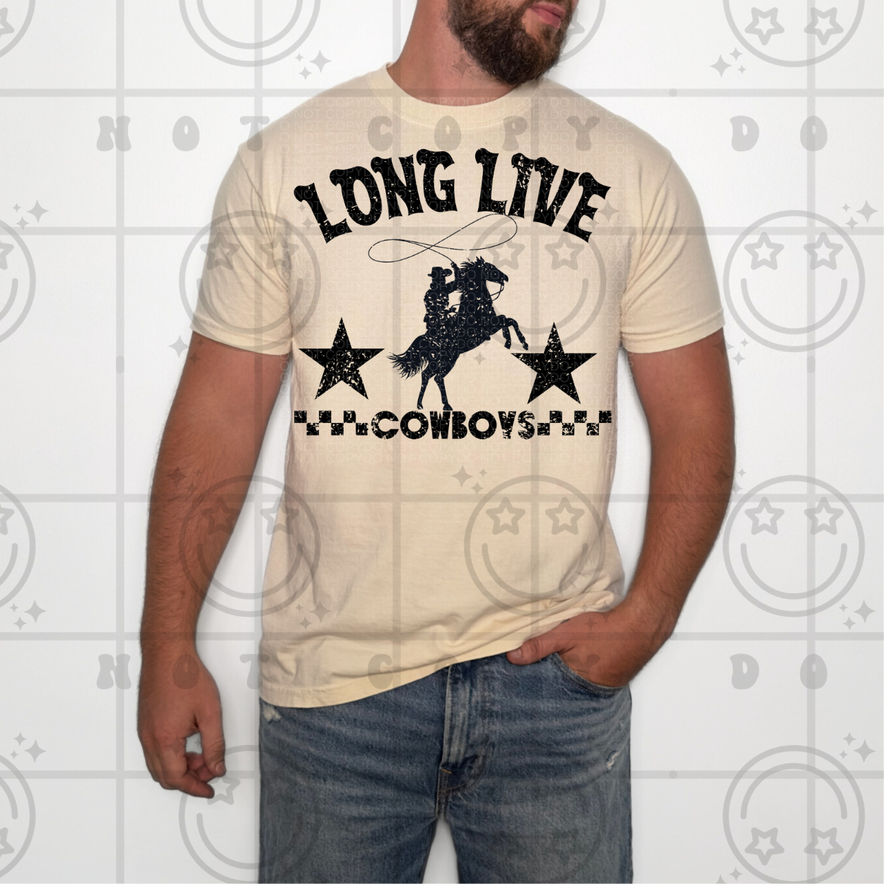 Long Live Cowboys Distress PNG