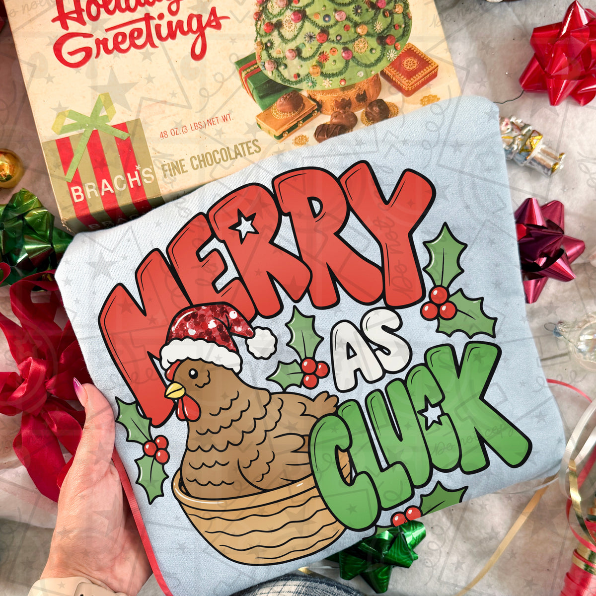Merry As Cluck PNG design from Homewrecker Design Shop