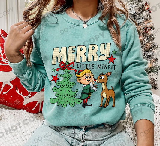 Merry Little Misfit retro Christmas PNG design from Homewrecker Design Shop