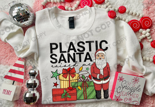 Plastic Santa Raised Me retro blow mold Christmas PNG design from Homewrecker Design Shop