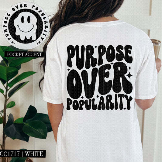 Purpose Over Popularity | Wavy Snarky PNG
