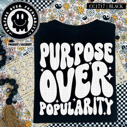 Purpose Over Popularity | Wavy Snarky PNG