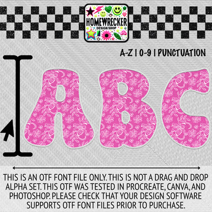 Faux Embroidery Lace Groovy Style | OTF FONT BUNDLE | 12 OTF FONT FILES