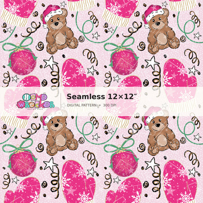 Watermarked preview: Pink Bear Large Repeat