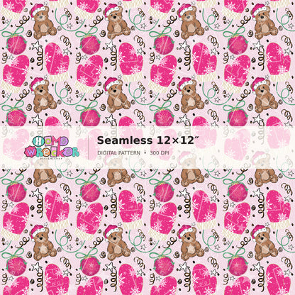 Watermarked preview: Pink Bear Small Repeat