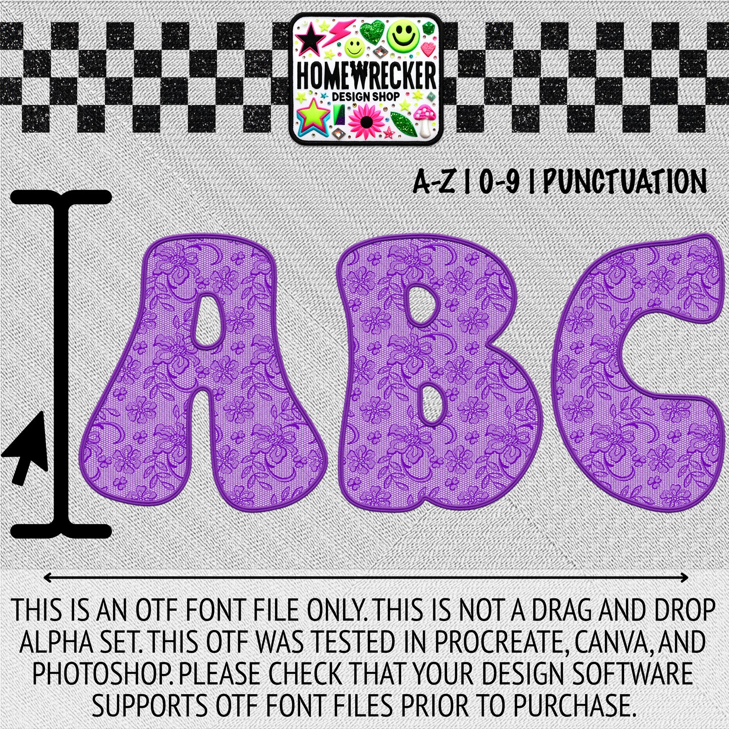 Faux Embroidery Lace Groovy Style | OTF FONT BUNDLE | 12 OTF FONT FILES