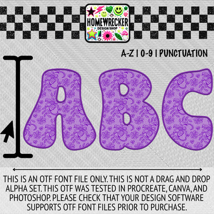 Faux Embroidery Lace Groovy Style | OTF FONT BUNDLE | 12 OTF FONT FILES