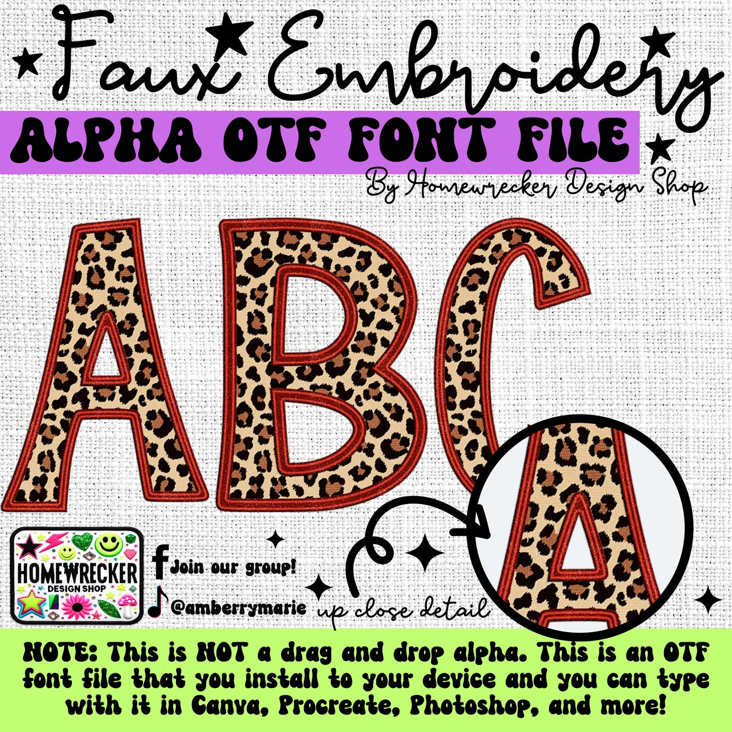 Valentine's Day Red Black Gold Faux Embroidery 20pc CLIPART + 5pc OTF FONT Bundle