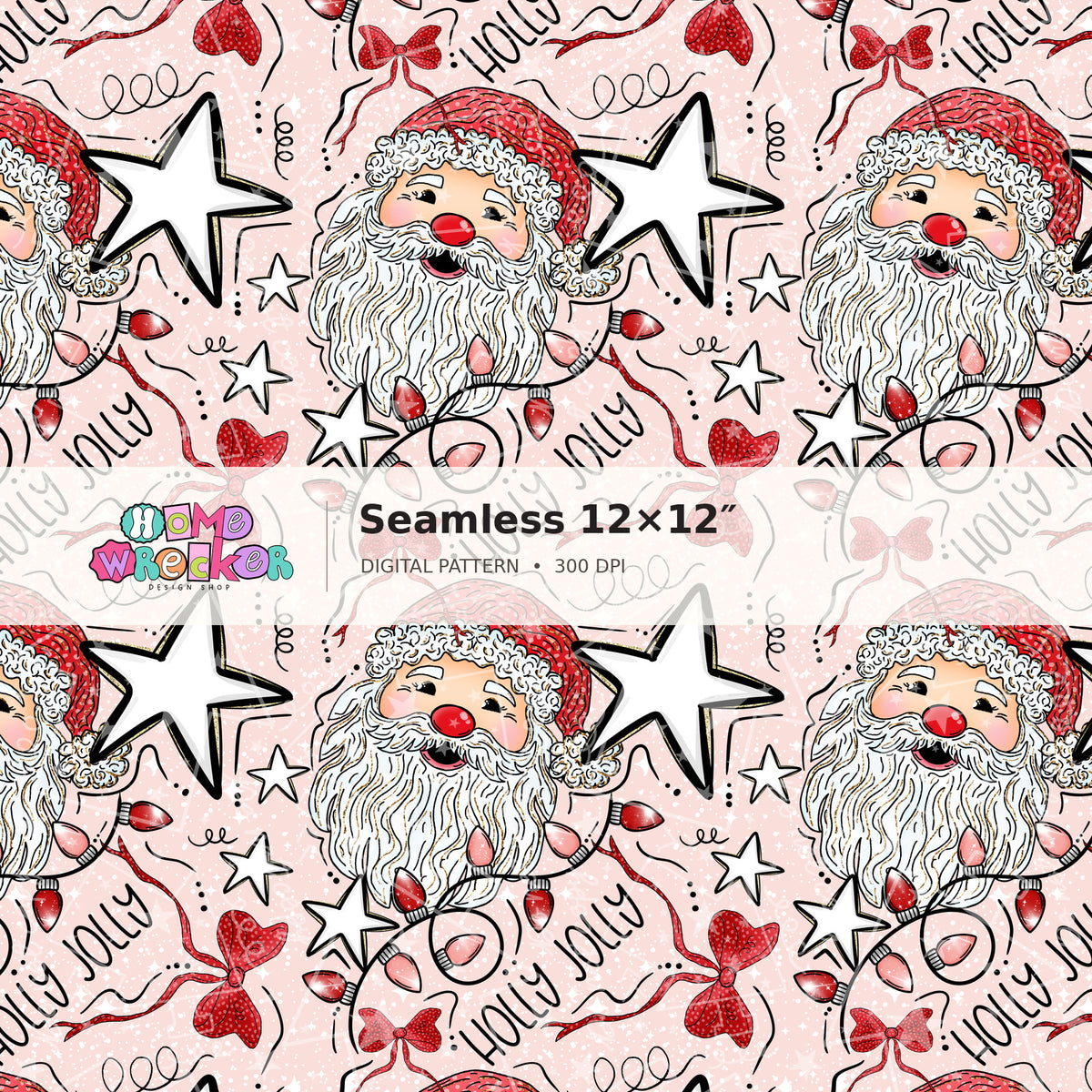 Watermarked preview: Santa Repeat Skin tone 1