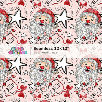 Watermarked preview: Santa Repeat Skin tone 1